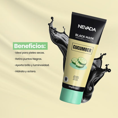 Mascarilla Negra Hidroplástica de Pepino 120gr - Nevada