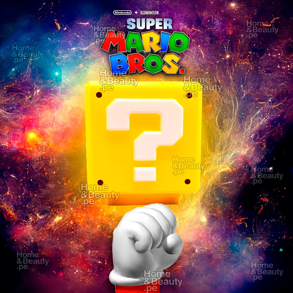 LÁMPARA CUBO CON SIGNO DE INTERROGACIÓN SUPER MARIO BROS.